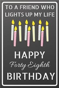 To a friend who lights up my life Happy Forty Eighth Birthday
