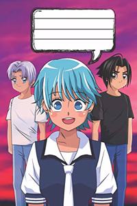 Anime-Manga Themed Composition Notebook - 100 Pages 6x9