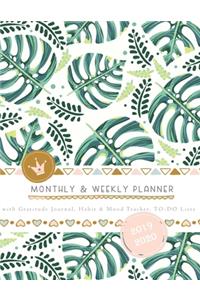 Monthly & Weekly Planner 2019 - 2020 with Gratitude Journal, Habit & Mood Tracker, TO-DO Lists