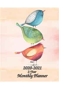 2020-2021 2-Year Monthly Planner Birds