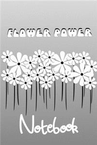 White Daisies Flower Power Notebook
