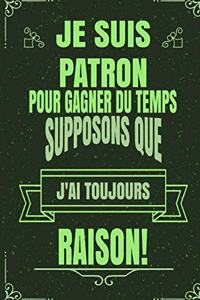 Je Suis Patron Pour Gagner Du Temps Supposons Que j'Ai Toujours Raison!