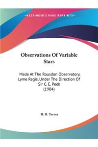 Observations Of Variable Stars