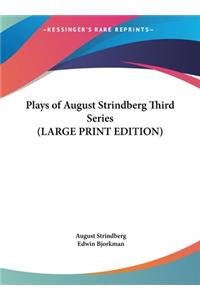 Plays of August Strindberg Third Series