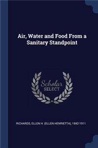Air, Water and Food From a Sanitary Standpoint
