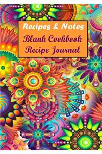 Recipes & Notes - Blank Cookbook Recipe Journal