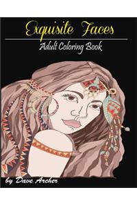 Exquisite Faces: Blue Dream Coloring Book for Adult Relaxation