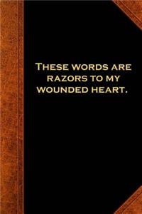 Shakespeare Quote Journal Words Razors Heart