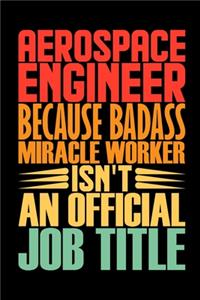 Aerospace Engineer Because Badass Miracle Worker Isn't An Official Job Title