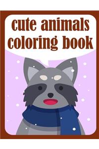 cute animals coloring book