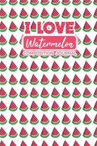 I LOVE WATERMELON Composition Journal