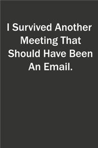 I Survived Another Meeting That Should Have Been An Email.