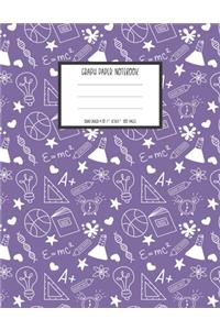 Graph Paper Notebook: 1/2 Inch Squares for Girls - Purple