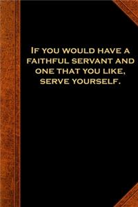 2020 Weekly Planner Ben Franklin Quote Faithful Servant Vintage Style 134 Pages
