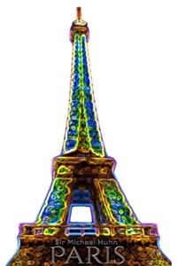 paris Eiifel tower Neon bling creative blank journal
