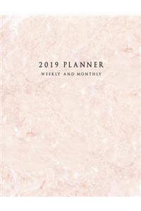 2019 Planner Weekly and Monthly: Large 52 Week Planner with To-Do List (Marble Cover Volume 2)