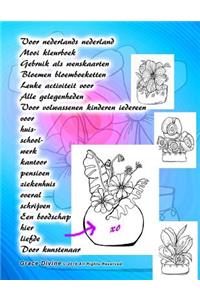 Voor nederlands nederland Mooi kleurboek Gebruik als wenskaarten Bloemen bloemboeketten Leuke activiteit voor Alle gelegenheden Voor volwassenen kinderen iedereen