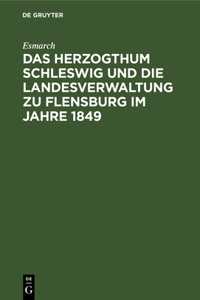 Das Herzogthum Schleswig Und Die Landesverwaltung Zu Flensburg Im Jahre 1849