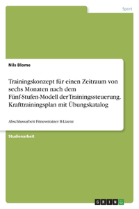 Trainingskonzept für einen Zeitraum von sechs Monaten nach dem Fünf-Stufen-Modell der Trainingssteuerung. Krafttrainingsplan mit Übungskatalog