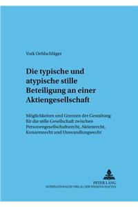 typische und atypische stille Beteiligung an einer Aktiengesellschaft