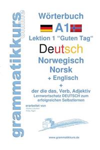 Wörterbuch Deutsch - Norwegisch - Englisch Niveau A1