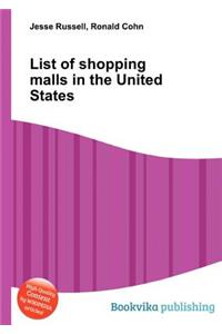 List of Shopping Malls in the United States