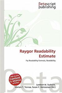Raygor Readability Estimate