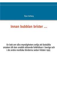 Innan bubblan brister ...