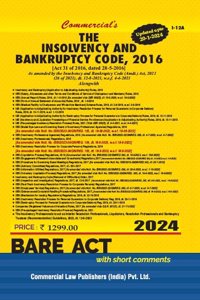 Insolvency & Bankruptcy Code, 2016 As amended by the Insolvency and Bankruptcy Code (Amdt.) Act, 2021 (Updated Upto 20-1-2024)