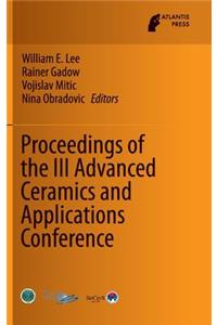 Proceedings of the III Advanced Ceramics and Applications Conference