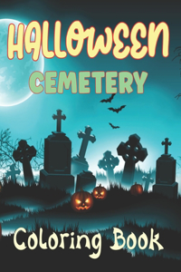 Halloween Cemetery Coloring Book