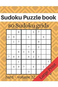 Sudoku Puzzle book - 80 Sudoku grids - Large Print