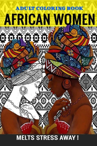 African women Adults Coloring Book