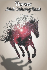 Horses Adult Coloring Book