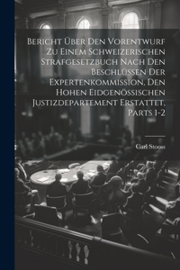 Bericht Über Den Vorentwurf Zu Einem Schweizerischen Strafgesetzbuch Nach Den Beschlüssen Der Expertenkommission, Den Hohen Eidgenössischen Justizdepartement Erstattet, Parts 1-2