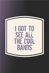 I Got To See All The Cool Bands