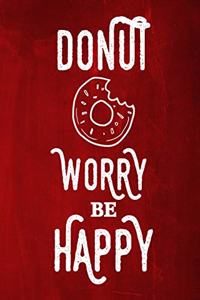 Chalkboard Journal - Donut Worry Be Happy (Red)