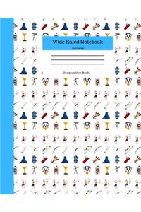 Wide Ruled Notebook Archery Composition Book