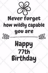 Never Forget How Wildly Capable You Are Happy 77th Birthday