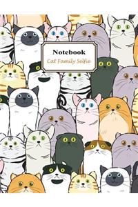 Notebook Cat Family Selfie