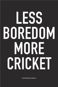 Less Boredom More Cricket