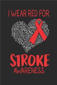 I Wear Red For Stroke Awareness