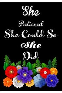 She believed she could so she did