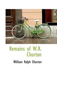 Remains of W.R. Churton