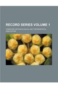 Record Series Volume 1