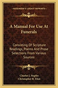 Manual for Use at Funerals