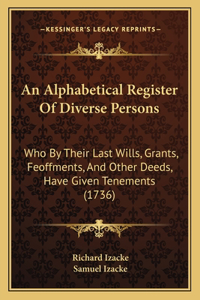 Alphabetical Register Of Diverse Persons