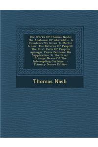 The Works of Thomas Nashe