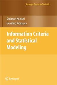 Information Criteria and Statistical Modeling