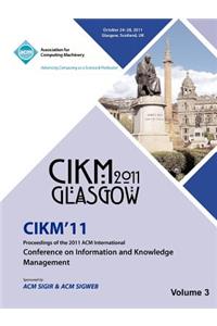 CIKM 11 Proceedings of the 2011 ACM International Conference on Information and Knowledge Management Vol 3